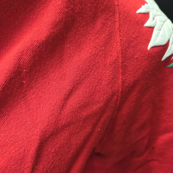 Vintage Hanes collared red and white holiday Christmas festive sweatshirt - Picture 6 of 8